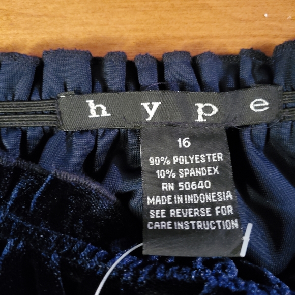 NWT Hype Girls Navy Blue Velour Dress - Picture 2 of 15